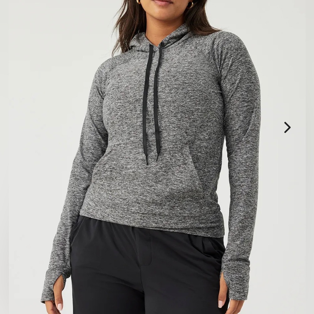 Outdoor voices cloudknit hoodie in heather grey